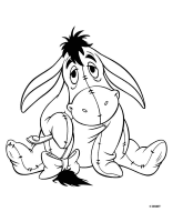 A coloring page of winnie the pooh - eyore